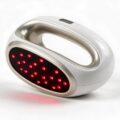 LightForge Wand in white switched on - every lens glowing red - Cool Bionic LightForge