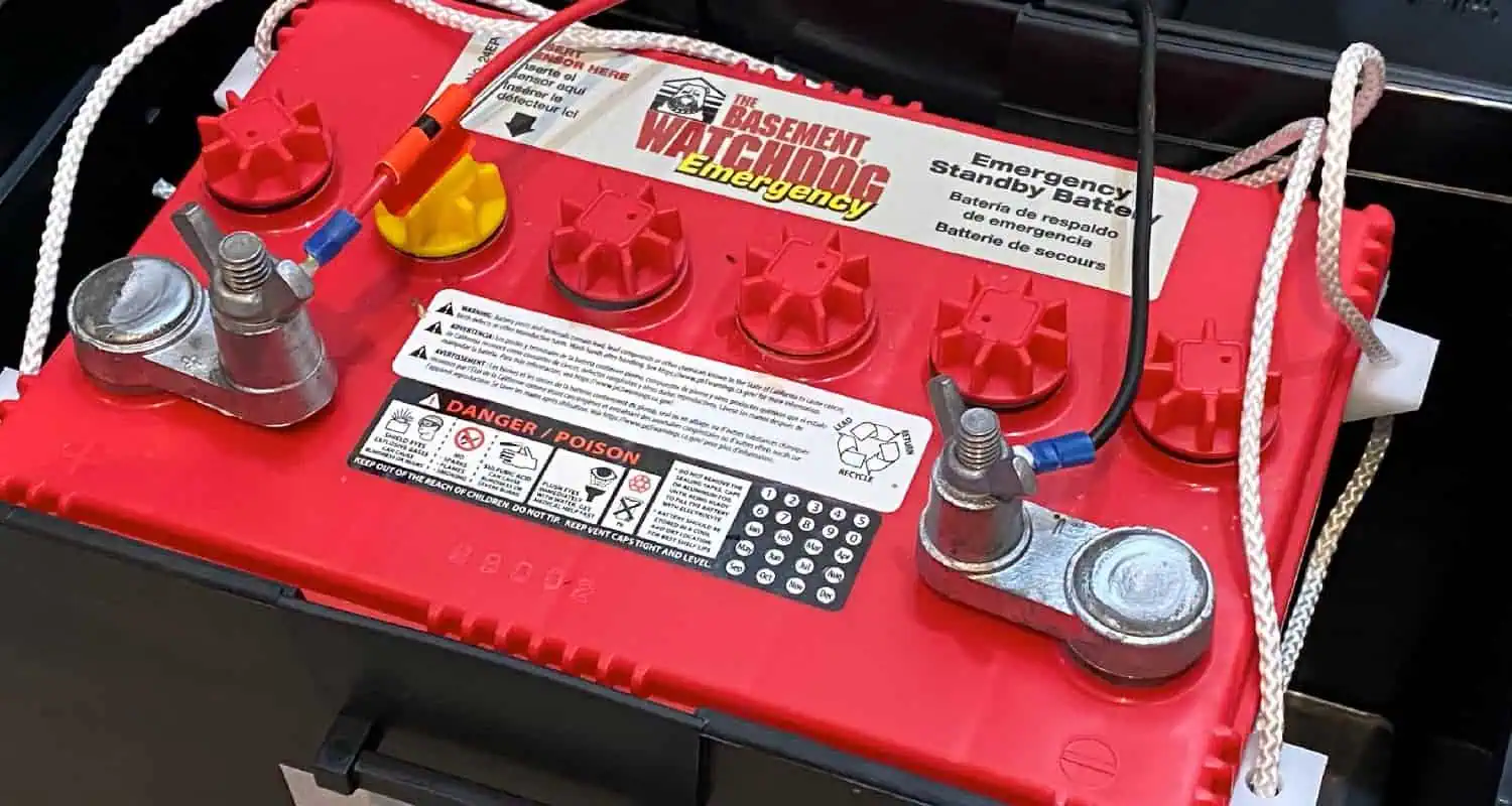 High-quality emergency standby battery for basement waterproofing systems by Cornwell Plumbing. Durable, reliable power backup for sump pumps and plumbing emergencies.