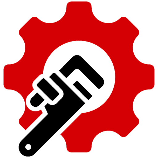 Wrench and gear icon symbolizing plumbing repair and maintenance services at Cornwell Plumbing.