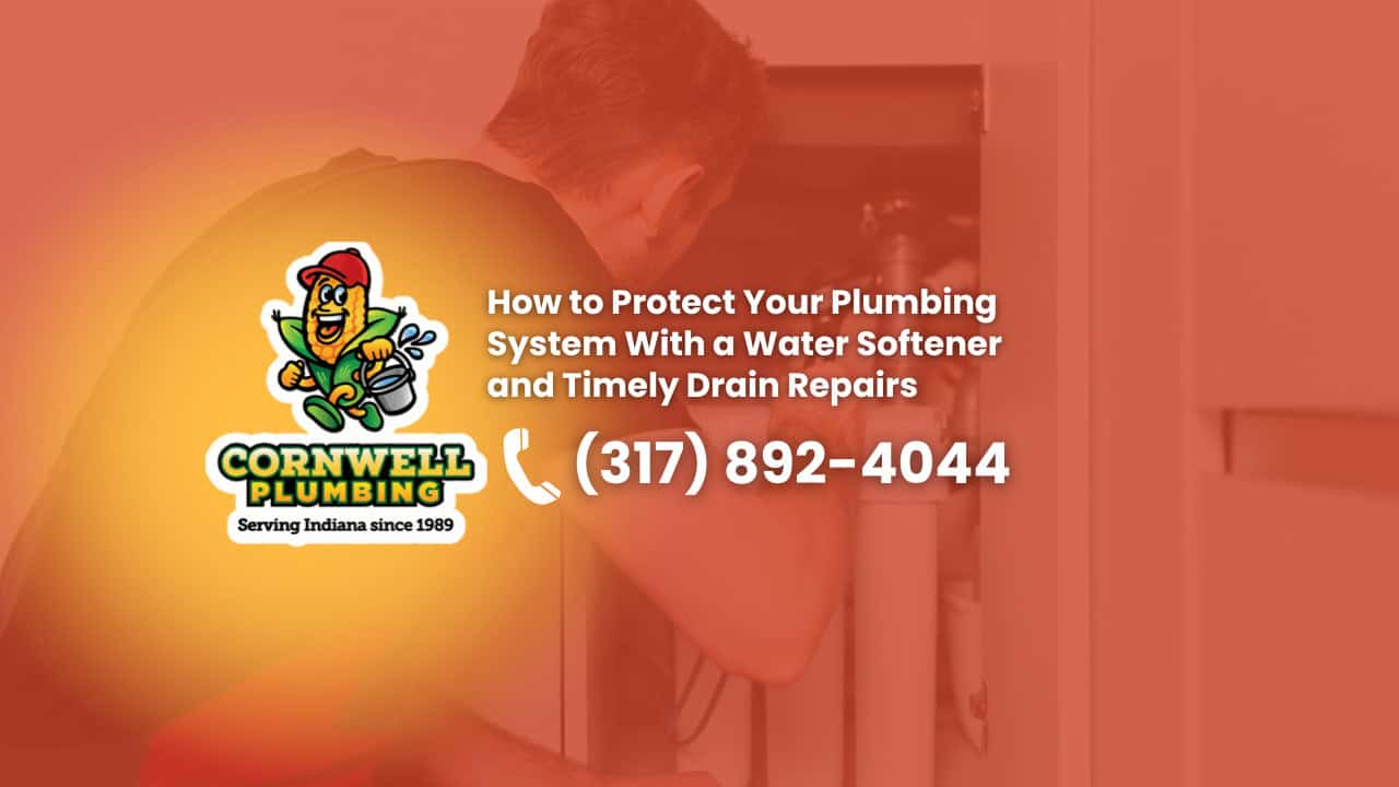 Professional plumbing services in Indiana, including water softener installation, drain repairs, and plumbing system protection by Cornwell Plumbing.