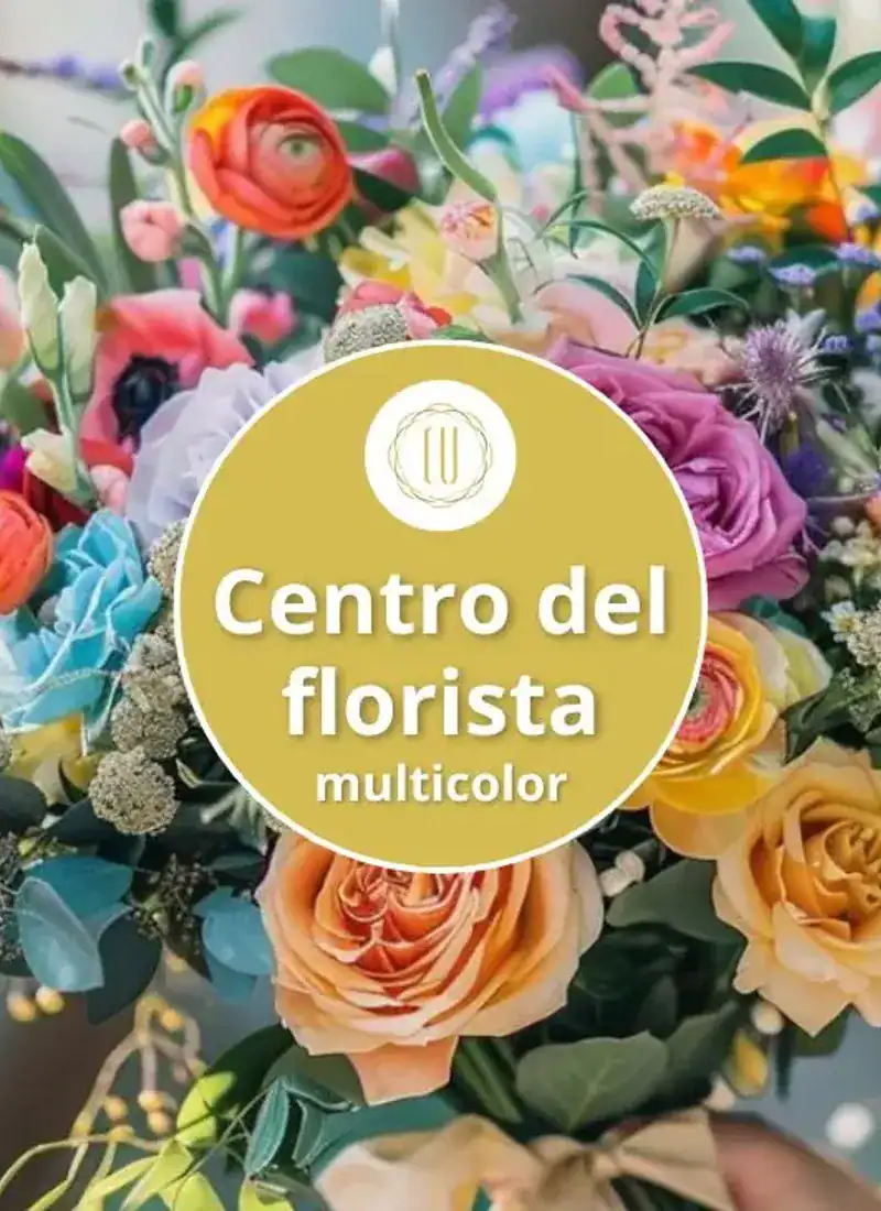 Centro del florista multicolor