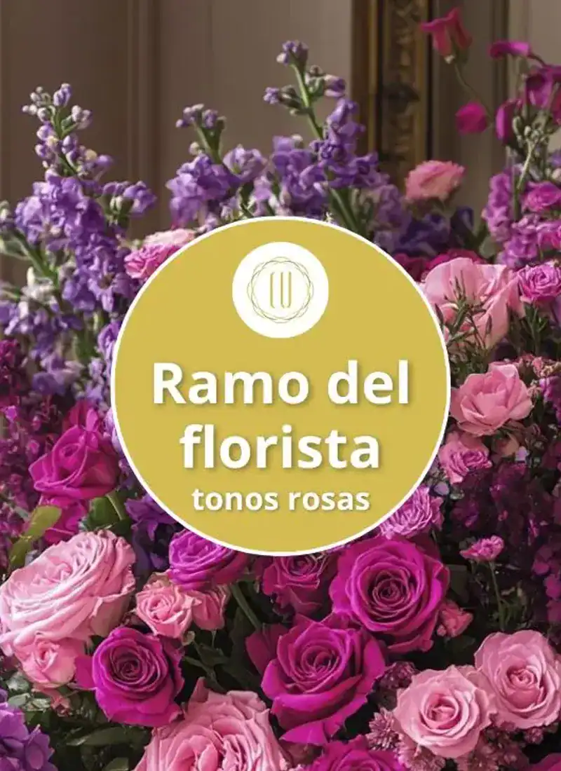 Ramo del florista tonos rosas