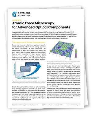 Atomic Force Microscopy for Advanced Optical Components