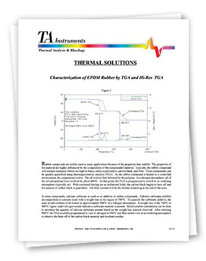 Characterization of EPDM Rubber by TGA and Hi-Res TGA