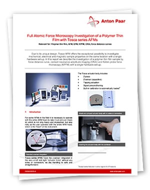 Full Atomic Force Microscopy Investigation of a Polymer Thin Film With Tosca Series AFMs