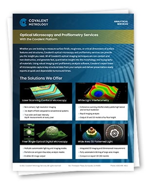 Optical Microscopy and Profilometry Services