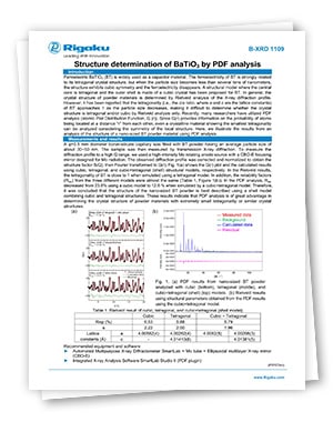 Structure Determination of BaTiO3 by PDF Analysis