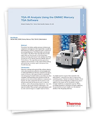 TGA-IR Analysis Using the OMNIC Mercury TGA Software