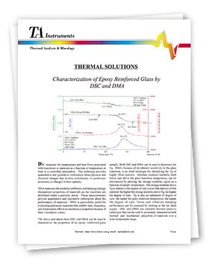 Thermal Solutions: Characterization of Epoxy Reinforced Glass by DSC and DMA