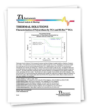 Thermal Solutions: Characterization of Polyurethane by TGA and Hi-Res TGA