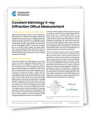X-Ray Diffraction Offcut Measurement