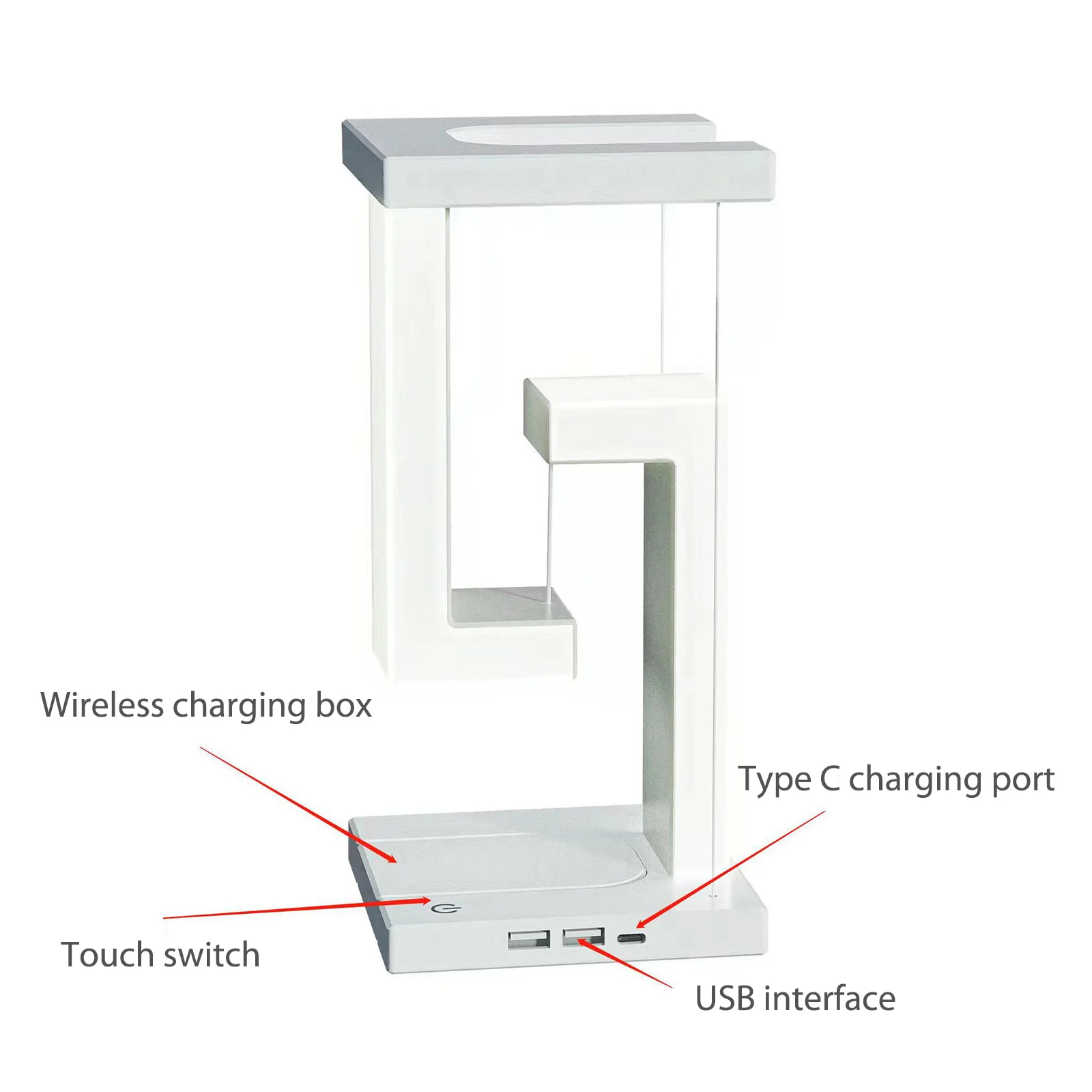 Anti-Gravity LED Night Light with Wireless Charger S2967fee3bafc4cb4b0da86a61c37af21b