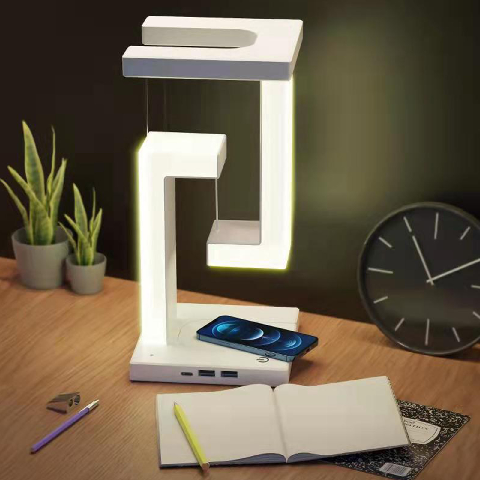 Anti-Gravity LED Night Light with Wireless Charger Sa11bbe22058f4a1d8934b3a483ff22e05