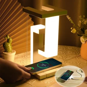 Anti-Gravity LED Night Light with Wireless Charger