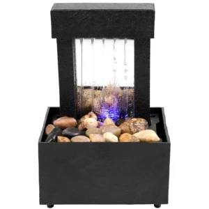 LED Illuminated Zen Meditation Desktop Water Fountain