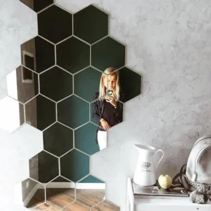 3D Hexagon Mirror Wall Stickers for Home Decor