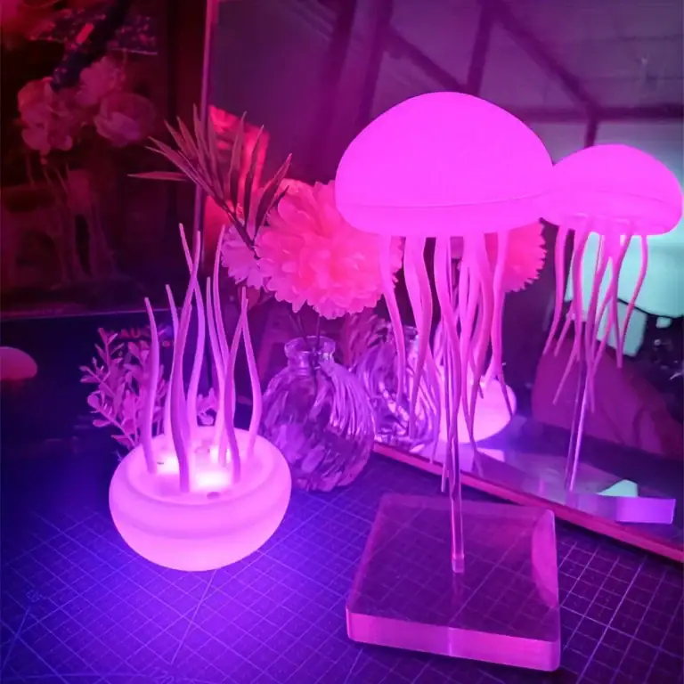 Cartoon Jellyfish Night Light RGB Gradient Cute Jellyfish photo review