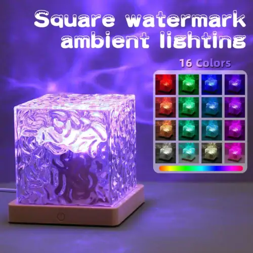 Ocean Wave Projector Night Light - 16 Color Rotating photo review