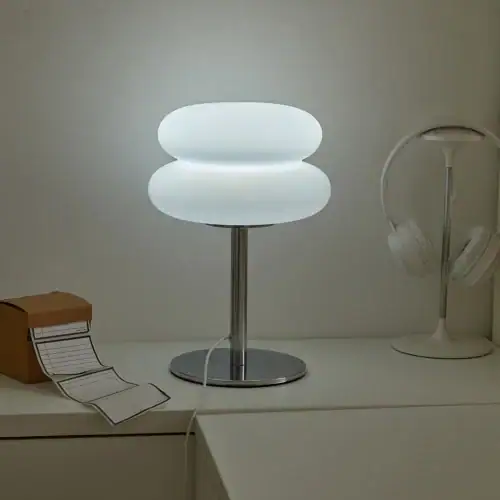 Chic Creamy Style USB Bedside Lamp with Tri Color Dimming photo review