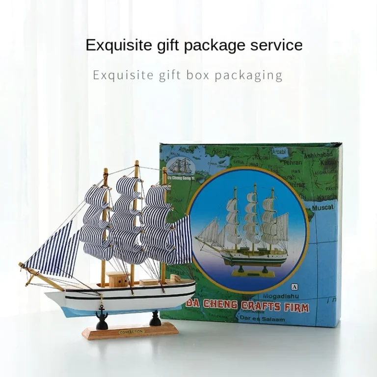 Exquisite Wooden Sailboat Model: Ideal for Home and Office photo review