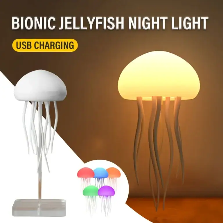 Cartoon Jellyfish Night Light RGB Gradient Cute Jellyfish photo review