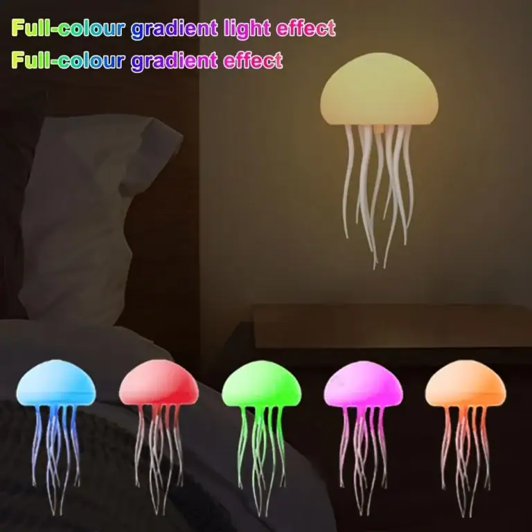Cartoon Jellyfish Night Light RGB Gradient Cute Jellyfish photo review