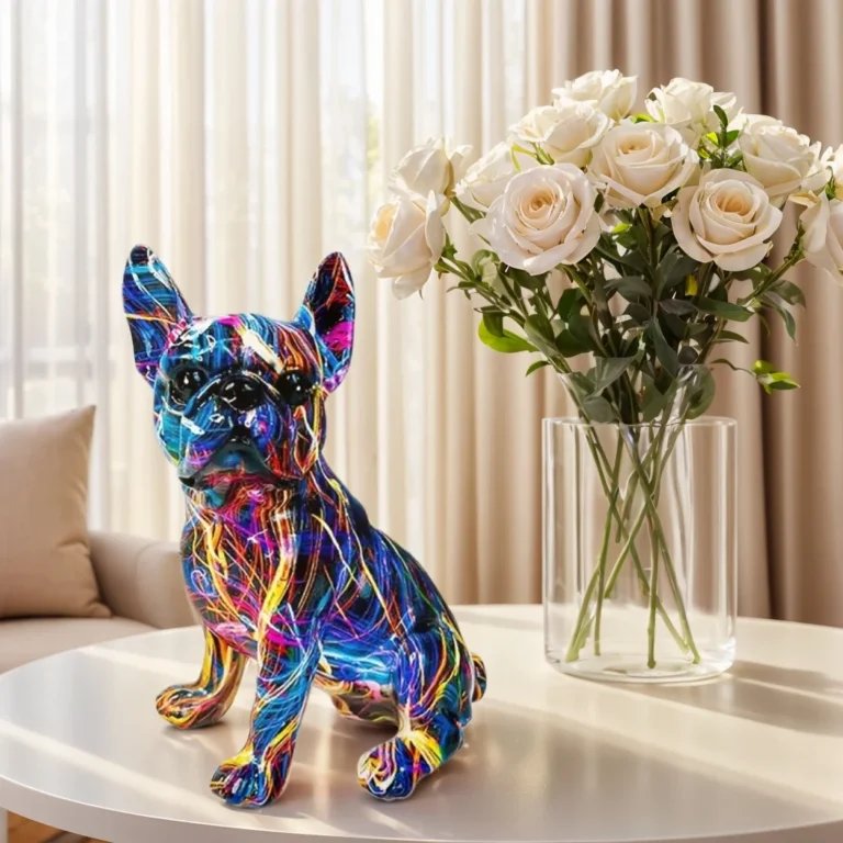French Bulldog Resin Statue: Colorful, Standing, DIY photo review