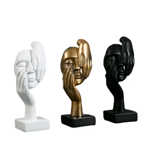 European Abstract Resin Mask Figurines for Home Decor photo review