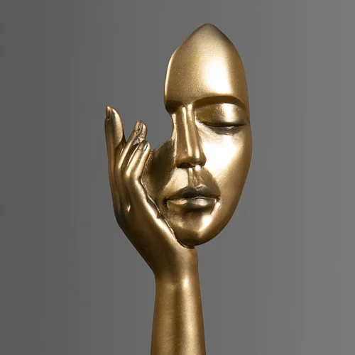 European Abstract Resin Mask Figurines for Home Decor photo review