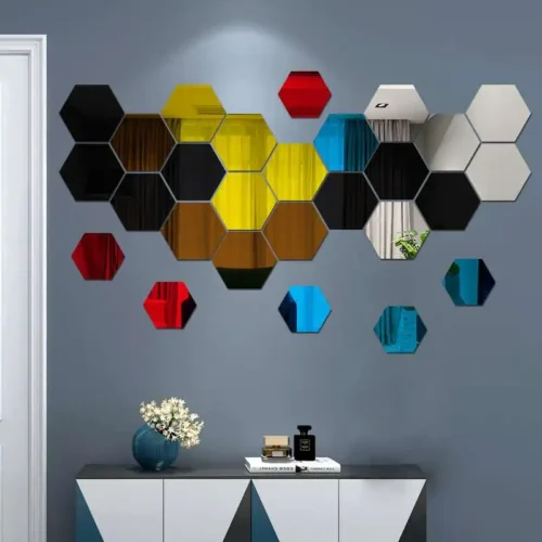 3D Hexagon Mirror Wall Stickers for Home Decor photo review