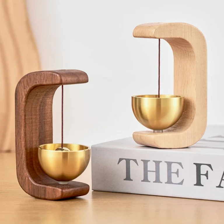 Magnetic Walnut Wood Doorbell with Wind Chimes photo review