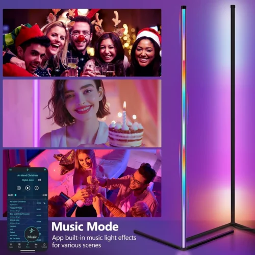 Smart Corner Floor Lamp with APP Control and 16 Million Color photo review