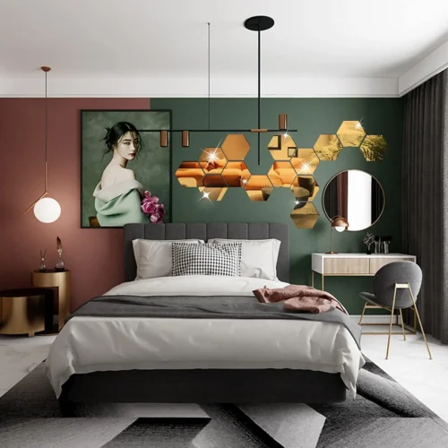 3D Hexagon Mirror Wall Stickers for Home Decor photo review