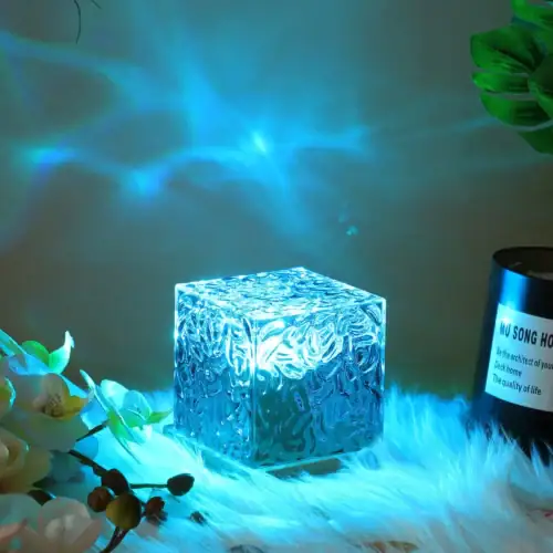 Ocean Wave Projector Night Light - 16 Color Rotating photo review