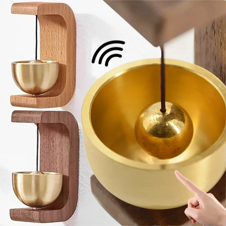 Magnetic Walnut Wood Doorbell with Wind Chimes photo review