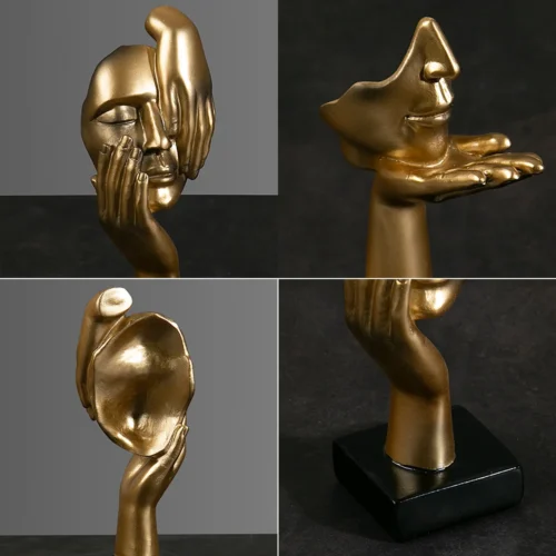 European Abstract Resin Mask Figurines for Home Decor photo review