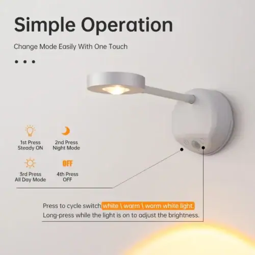 Wireless LED Night Light with Motion Sensor for Indoor Use photo review