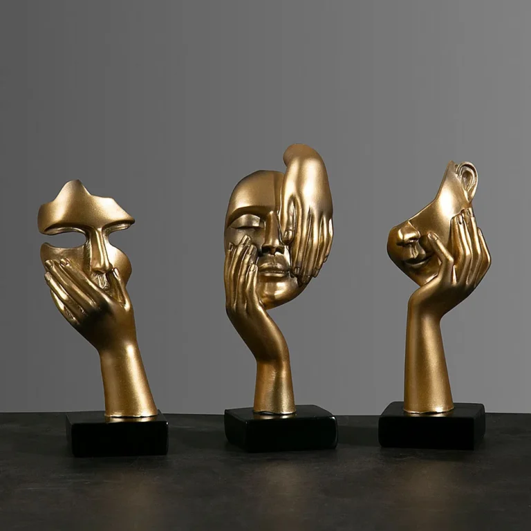 European Abstract Resin Mask Figurines for Home Decor photo review