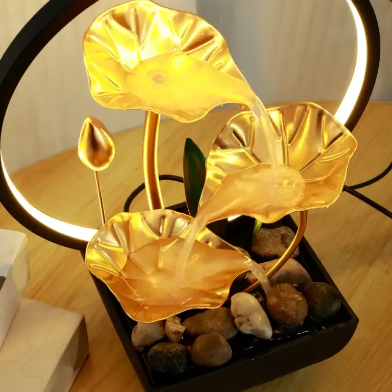 Relaxing USB-Powered Tabletop Water Fountain with Natural photo review
