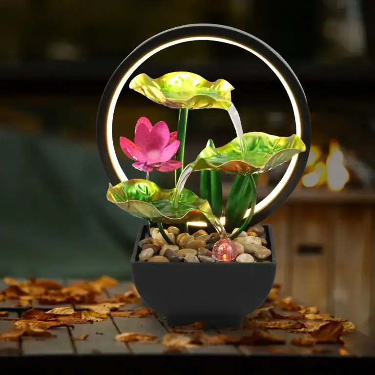 Relaxing USB-Powered Tabletop Water Fountain with Natural photo review