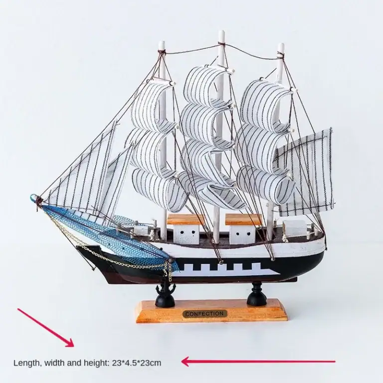 Exquisite Wooden Sailboat Model: Ideal for Home and Office photo review