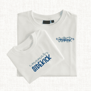 Mommy and Me Matching Set – Organic Cotton Embroidered T-Shirts, Sweatshirts, Hoodies, and Bibs - Sidekick