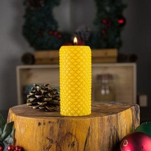Diamond Beeswax Pillar