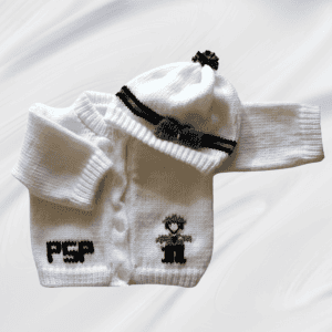 State Police Baby Sweater, Personalized Knitted Baby Cardigan, Custom Infant Shower Gift