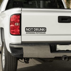 Not Drunk Avoiding Potholes Car Sticker