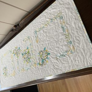 Floral Embroidered Table Topper