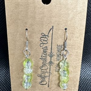 Shattered Marble Earrings - Light Green