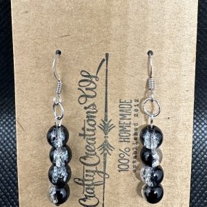 Shattered Marble Earrings - Black