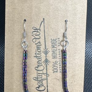 Beaded Earrings - Rainbow Tube