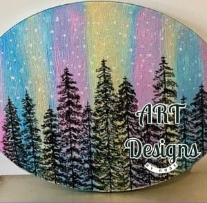 Aurora Borealis Forest Print (11"x 14" and 12"x 16")